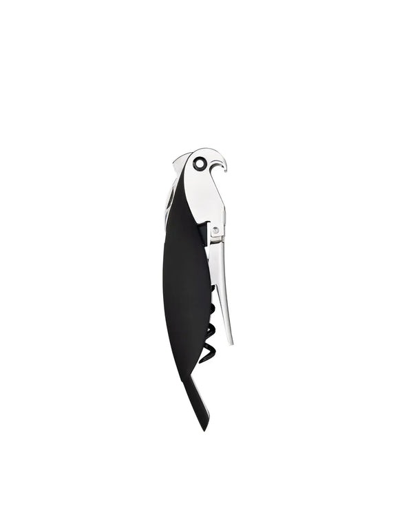 Alessi — Parrot AAM32 B | Mendini Sommelier black corkscrew — Alessi