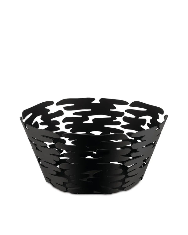 Alessi — Barket BM10/21 B | Cestino rotondo in acciaio verniciato nero — Alessi