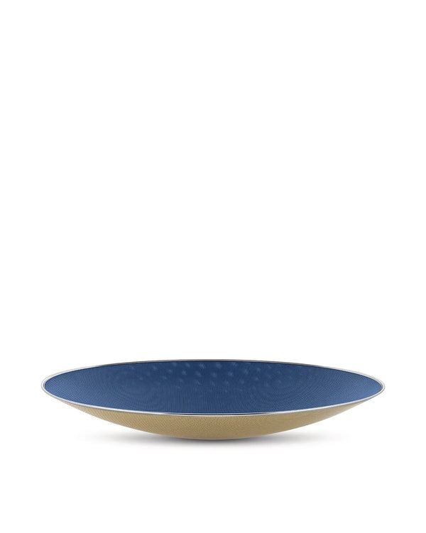Alessi — Cohncave SC01/49 | Durchbrochene blaue und elfenbeinfarbene Tischschale — Alessi