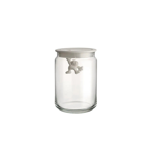 Alessi — Gianni AMDR05 W | Barattolo ermetico vetro e resina bianca — Alessi