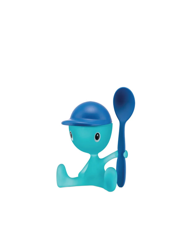 Alessi — Cico ASG23 ASG23 AZ | Eierbecher mit Salzstreuer aus blauem Harz — Alessi