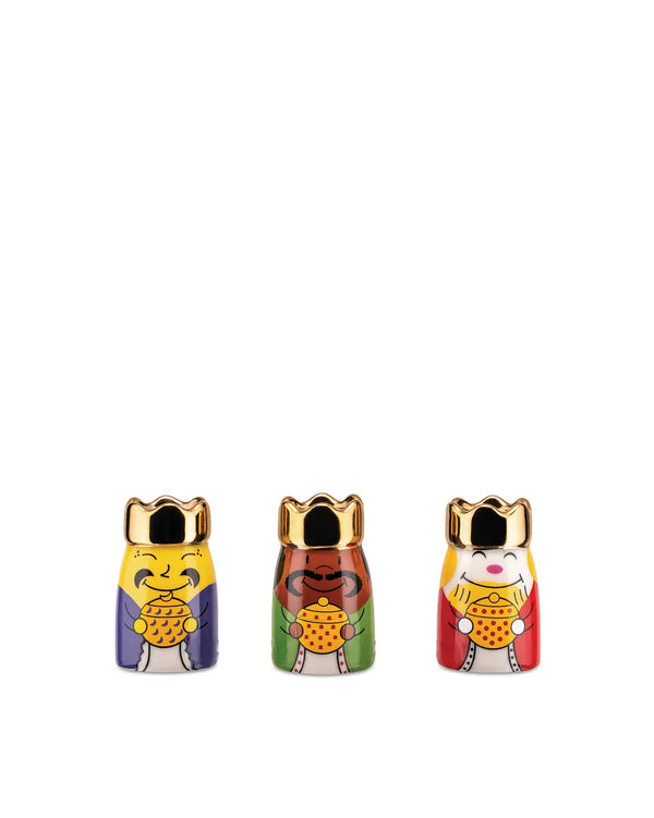Alessi — Re Magi AMGI10SET1 | Set 3 statuine in porcellana dipinta a m — Alessi