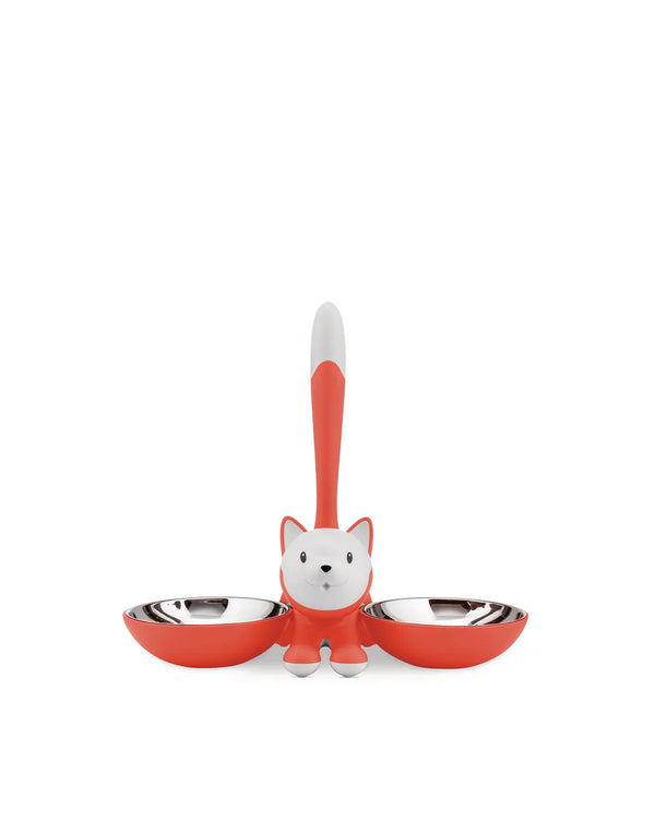 Alessi — Tigrito AMMI09 RO | Kattskål i harts och rostfritt stål — Alessi