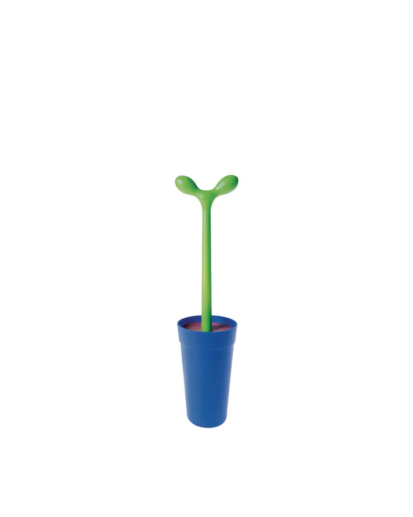 Alessi — Merdolino ASG04 ASG04 AZ | Scopino da bagno in resina blu — Alessi