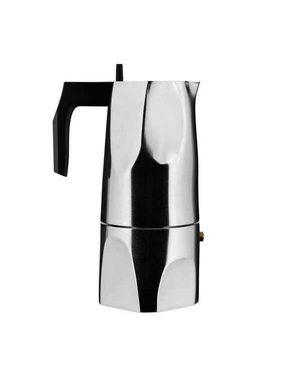 Alessi — Ossidiana MT18/6 | Cafetière espresso en aluminium moulé — Alessi
