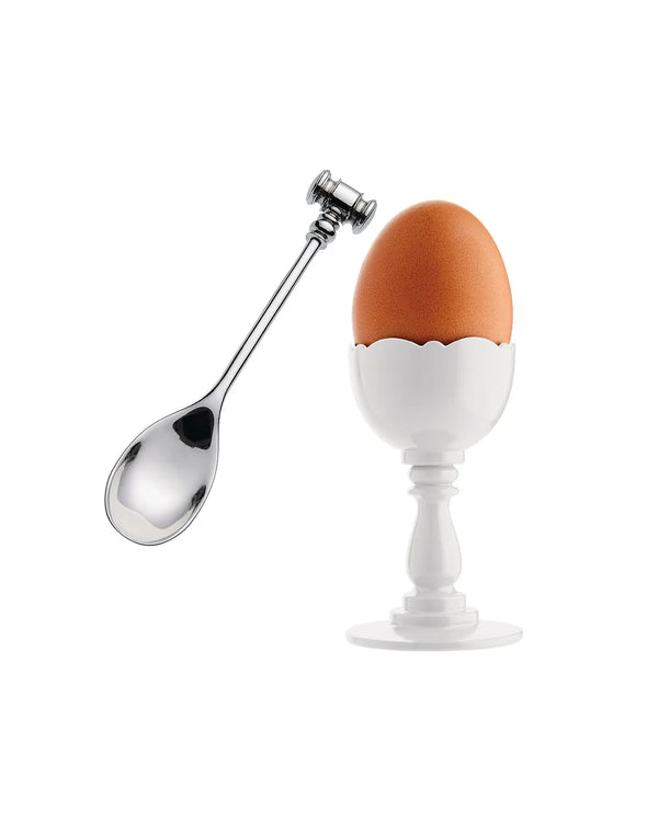 Alessi — Dressed MW14SET W | Coquetier avec cuillère Marcel Wanders — Alessi