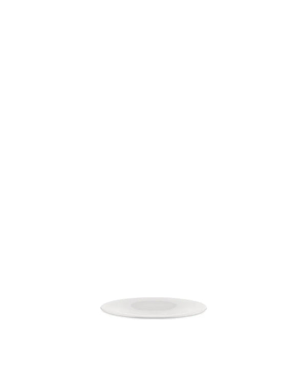 Alessi — KU TI05/77 | Platillo para taza de café de porcelana blanca — Alessi