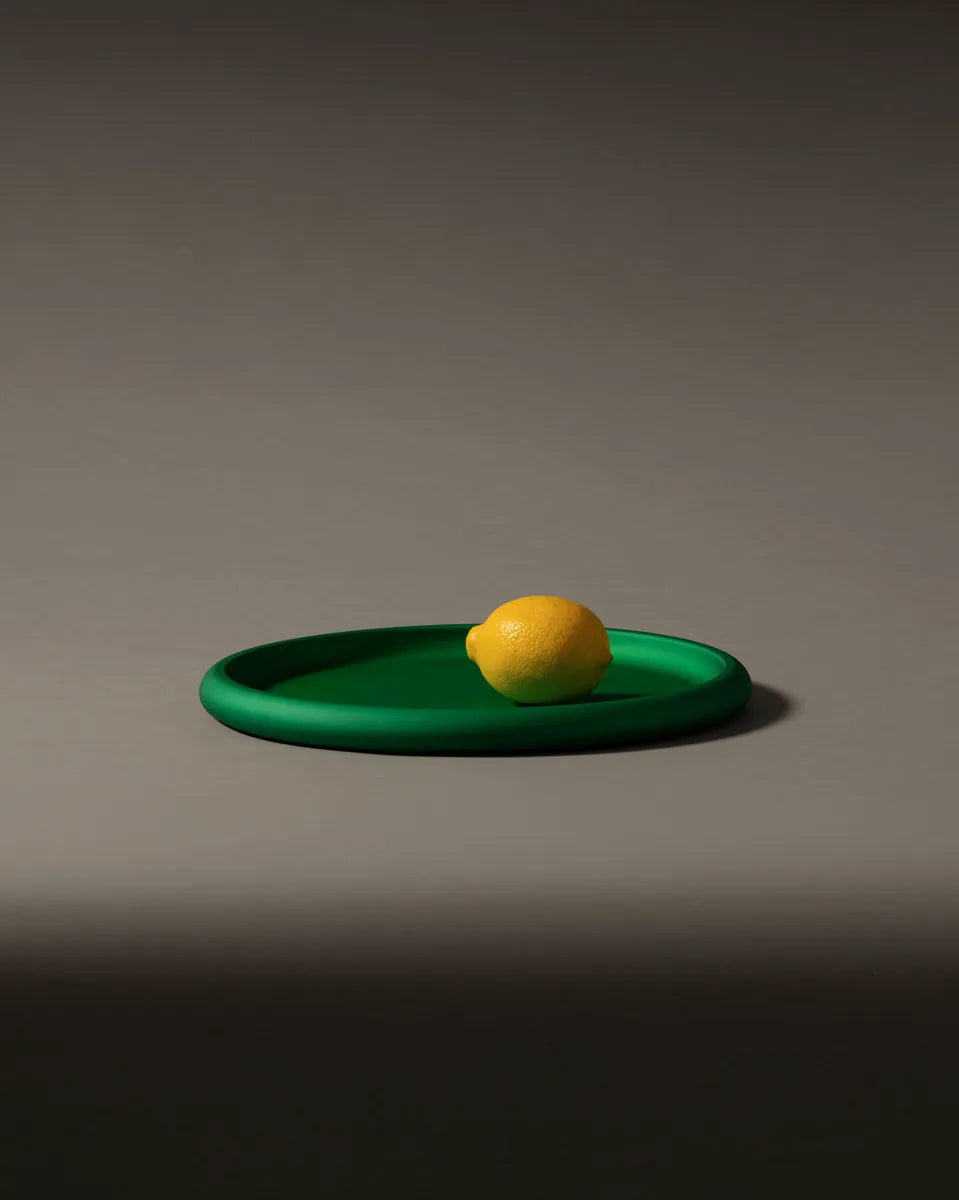 Alessi — Discolo ITM03 GR | Centrotavola in alluminio anodizzato verde — vista principale