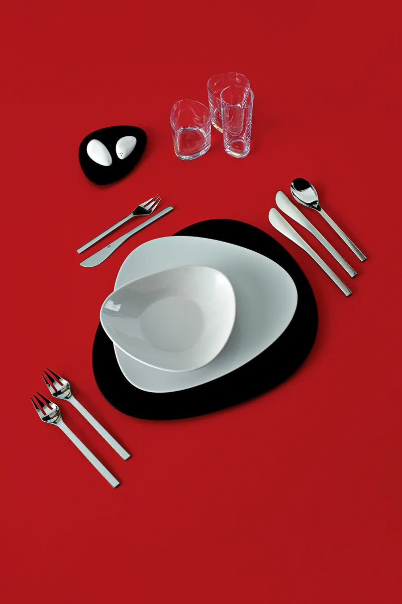 Alessi — Colombina FM10/77 B | Sottotazza in melammina nera — vista principale