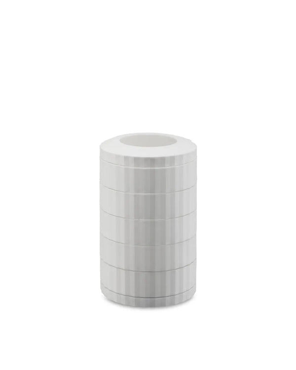 Alessi — Plissé MDL19 W | Porte-capsules rotatif en résine blanche — Alessi