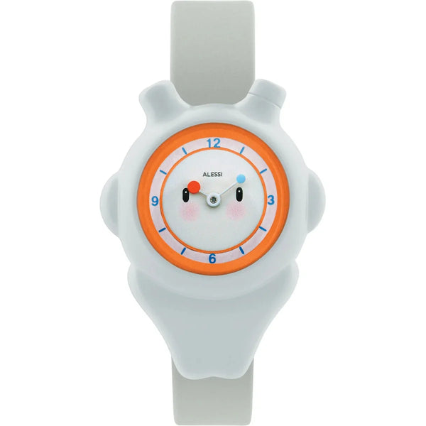 Alessi — Space-bimba AL23001 | Reloj de pulsera de poliuretano blanco — Alessi