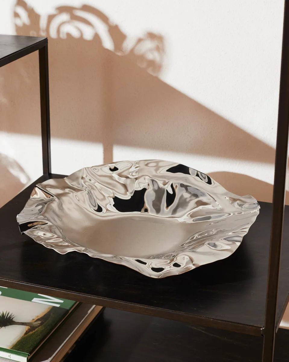 Alessi — Port 90085 | Cestino da tavola in acciaio inox — vista laterale