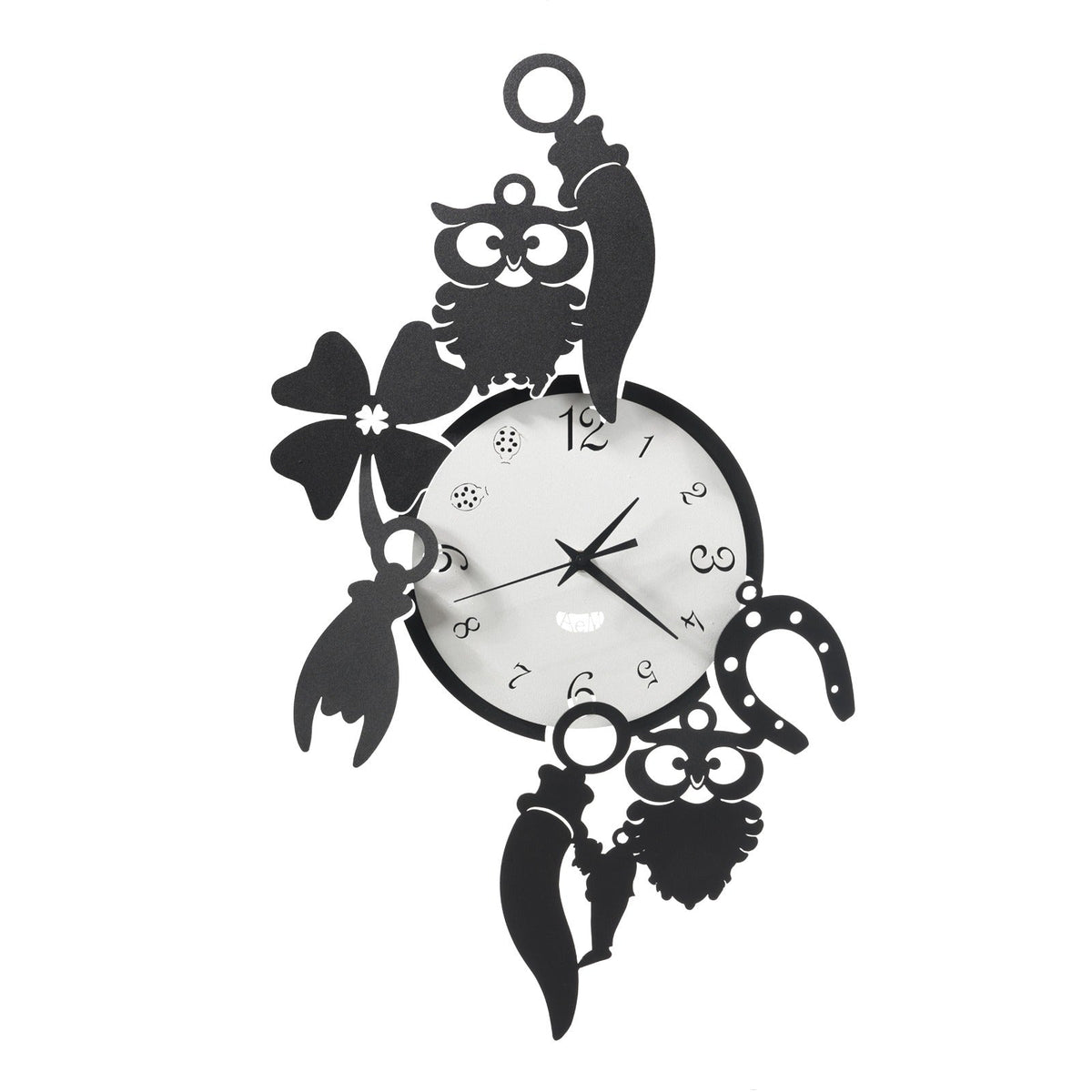 Arti & Mestieri - Horloge murale design porte-bonheur Good Luck