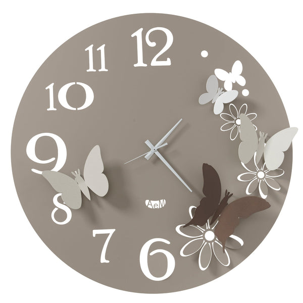 Arti & Mestieri - Large Butterfly Flowers Unique Wall Clock — Arti & Mestieri