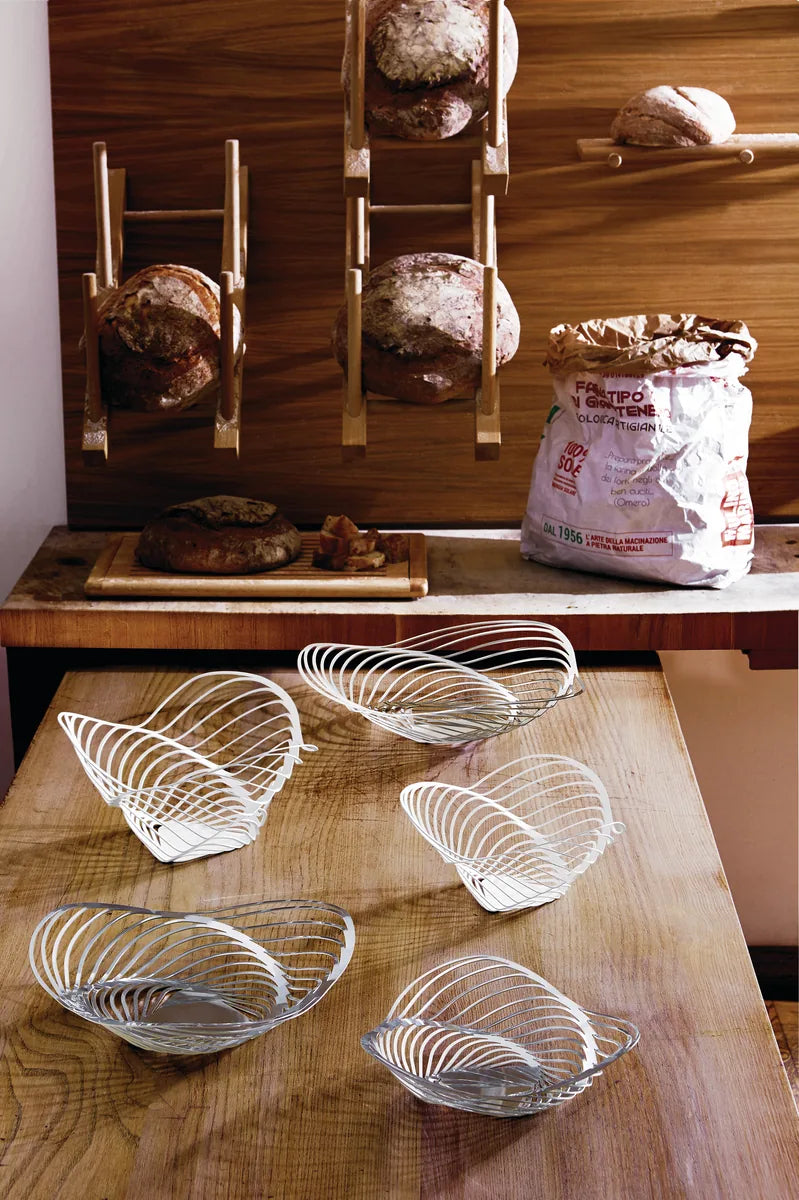 Alessi — Trinity ACO02 | Cestino da tavola in acciaio inox