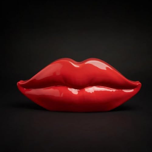 Blogodesign salvadanaio Lips Red in ceramica rossa - design italiano