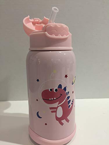 Evviva bottiglia termica acciaio con cannuccia silicone rosa