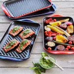 Le Creuset Extra Large Grill in ghisa smaltata rosso, 40x25 cm - Stilmobili
