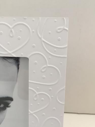 Mascagni Portafoto 13x18 bianco con decoro floreale in rilievo