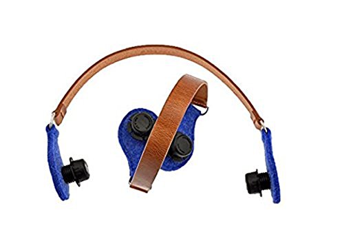 Fullspot O Bag Mini Micromanici cuoio blu avio con dettagli in feltro