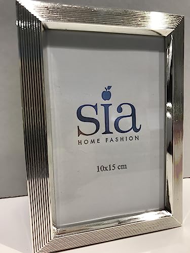 SIA Cornice Alluminio 10x15cm con finitura silver, elegante cornice moderna per foto