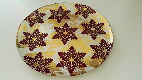 Scherzer Piatto Panettone in vetro trasparente 33cm per dolci natalizi
