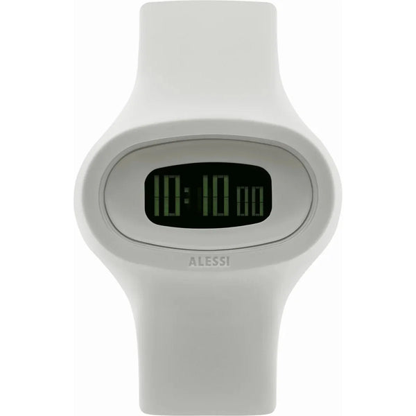 Alessi — Jak AL25003 | Reloj de pulsera de poliuretano blanco — Alessi
