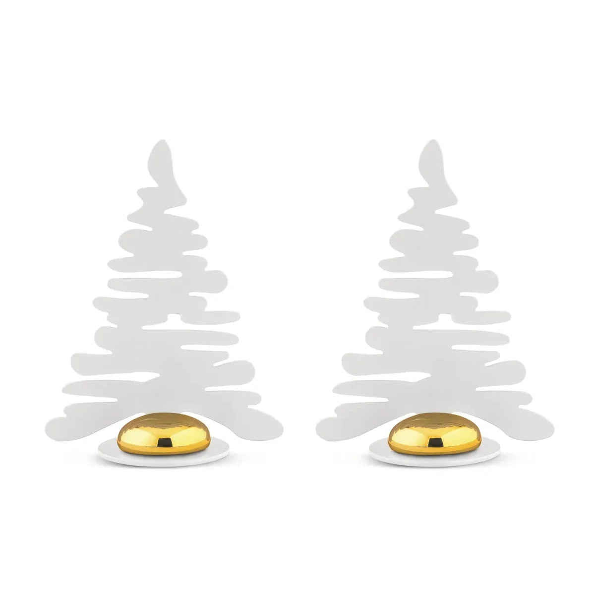 Alessi — Barkplace Tree BM16S2 W | Enamelled steel place card holder white