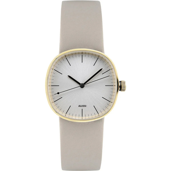 Alessi — Tic15 AL5052 | Reloj de pulsera Lissoni de acero y piel — Alessi