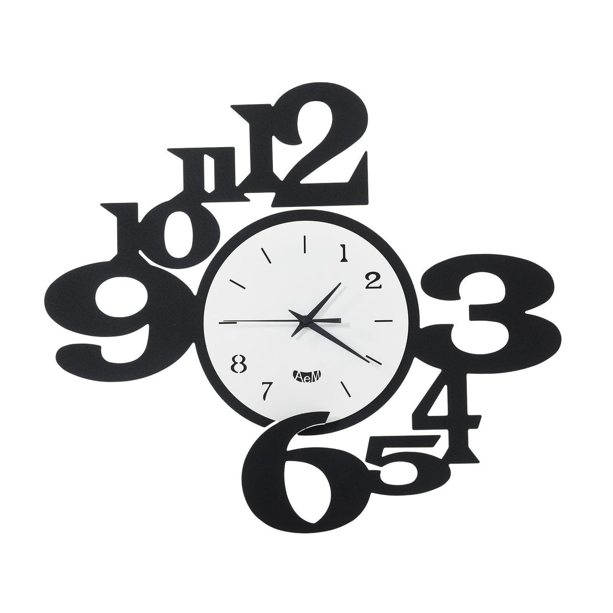 Arti & Mestieri orologio da parete King nero e bianco in ferro lavorato artigianalmente