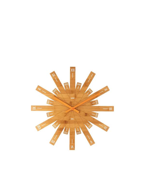 Alessi — Reloj de pared | Accesorio de bambú — Alessi