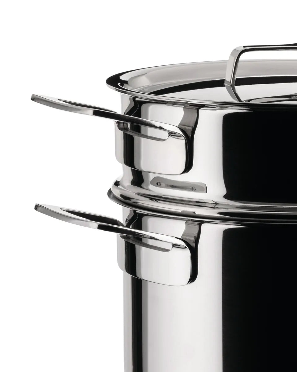 Alessi - Service à pâtes « Pots&Pans » en acier inoxydable