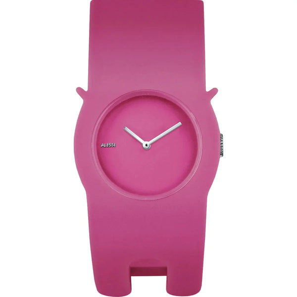 Alessi — Neko AL24004 | Reloj de pulsera de poliuretano rosa — Alessi