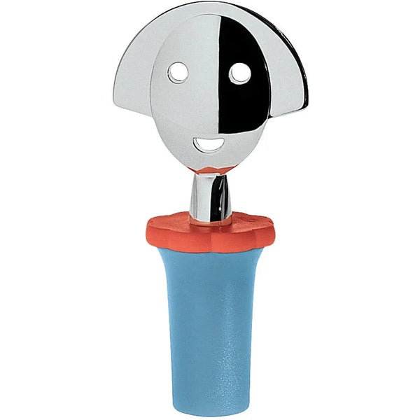Alessi — Anna Stop 2 AAM06 AZ | Tappo vino Mendini in resina azzurra — Alessi
