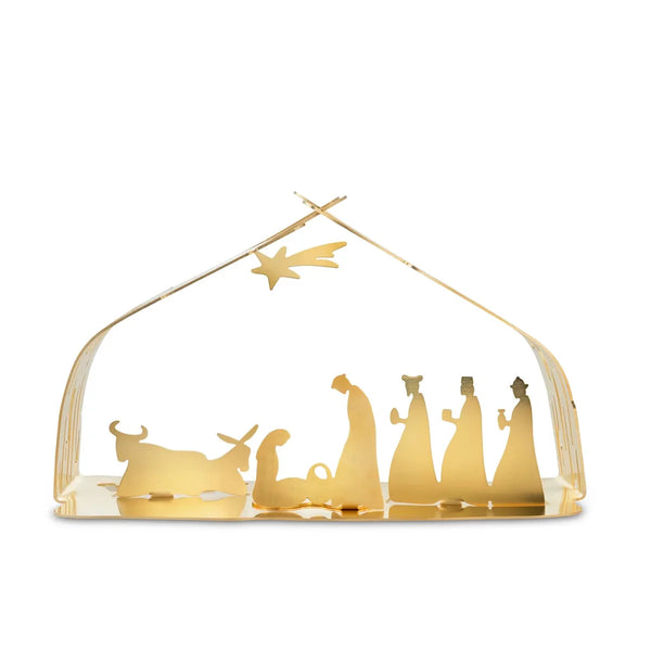 Alessi — Bark Crib BM09 GD | Presepe in acciaio dorato — Alessi