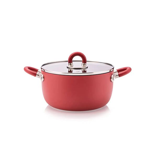 Alessi — STEN ABGMP3625R | Casseruola in alluminio antiaderente rossa — Alessi