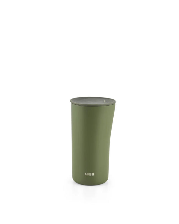 Alessi — Buri BK01 GR | Bicchiere termico Sage Green doppia parete — Alessi