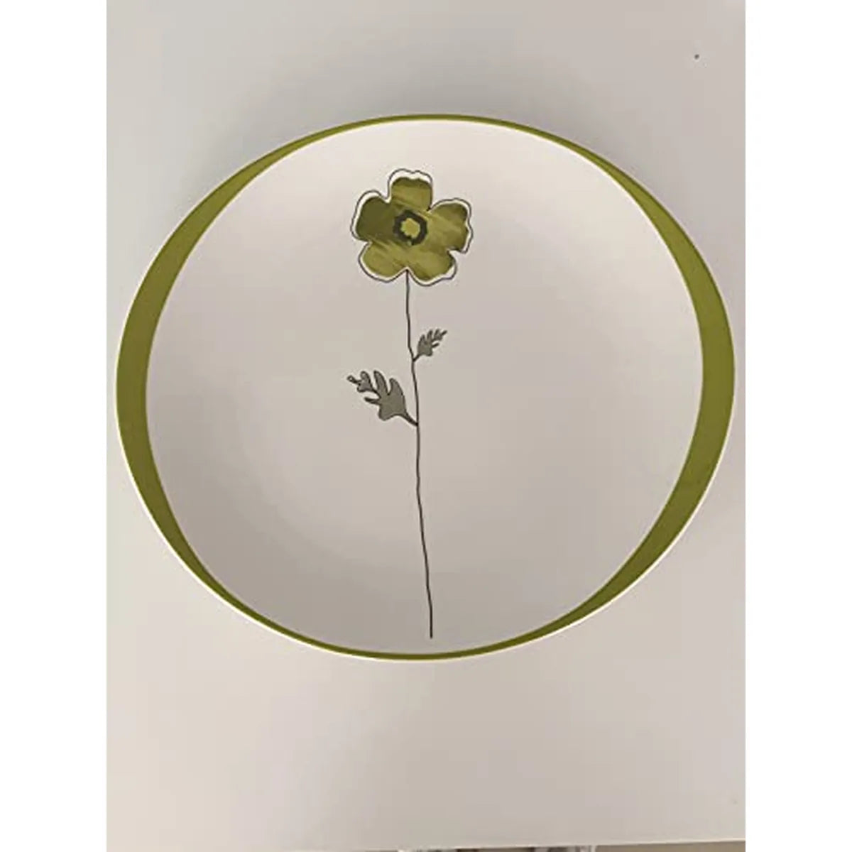 Livellara piatto da portata Happy Olive ceramica decorato 30,6x33,6