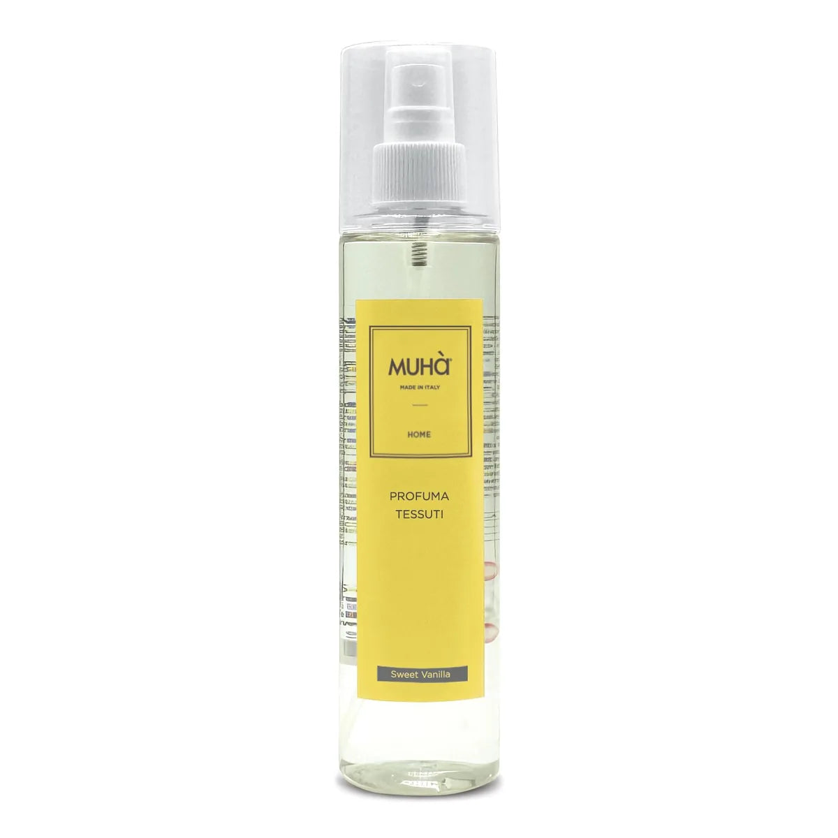 Muhà deodorante ambiente spray Sweet Vanilla 250ml trasparente con fragranza vaniglia