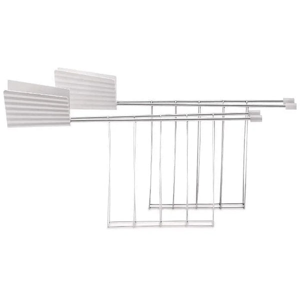 Alessi — Plissè | Pinze Tostapane Bianco Acciaio — Alessi
