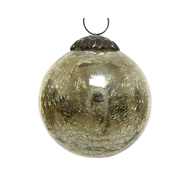 Crackle — Goldene Kugel | Glasdekoration — Crackle