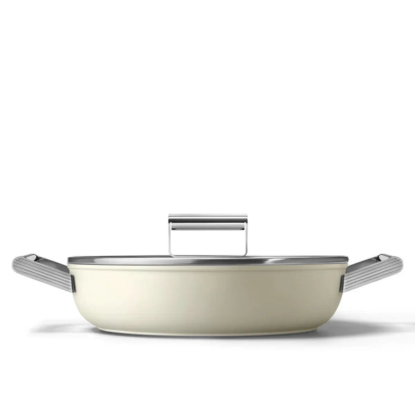Smeg — Tegame 2 Manici 28 cm con Rivestimento Ceramico — Smeg