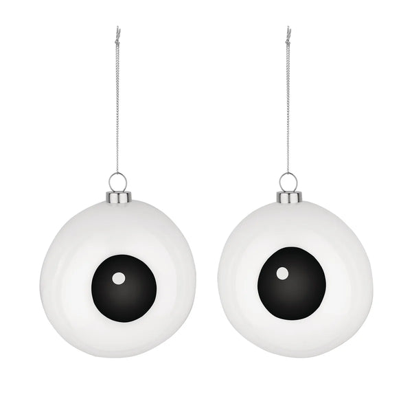 Alessi — Carol PLA01SET1 | Set 2 palline natalizie in vetro soffiato d — Alessi