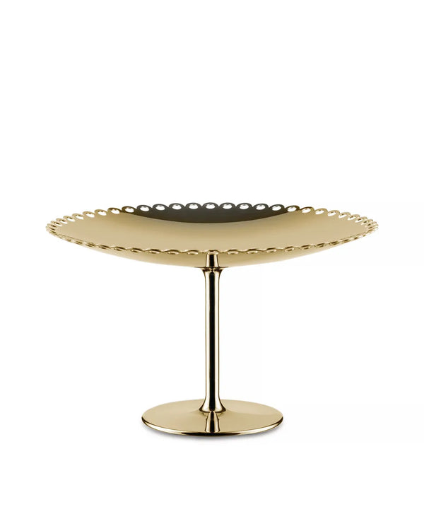 Alessi — Edges ITM06 BR | Présentoir ajouré en acier laitonné — Alessi