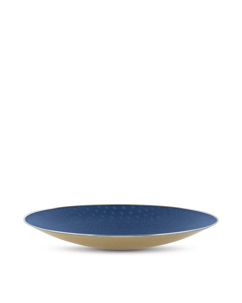 Alessi — Cohncave SC01/49 | Centrotavola traforato blu e avorio — design italiano Alessi