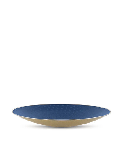Alessi — Cohncave SC01/49 | Centrotavola traforato blu e avorio — design italiano Alessi