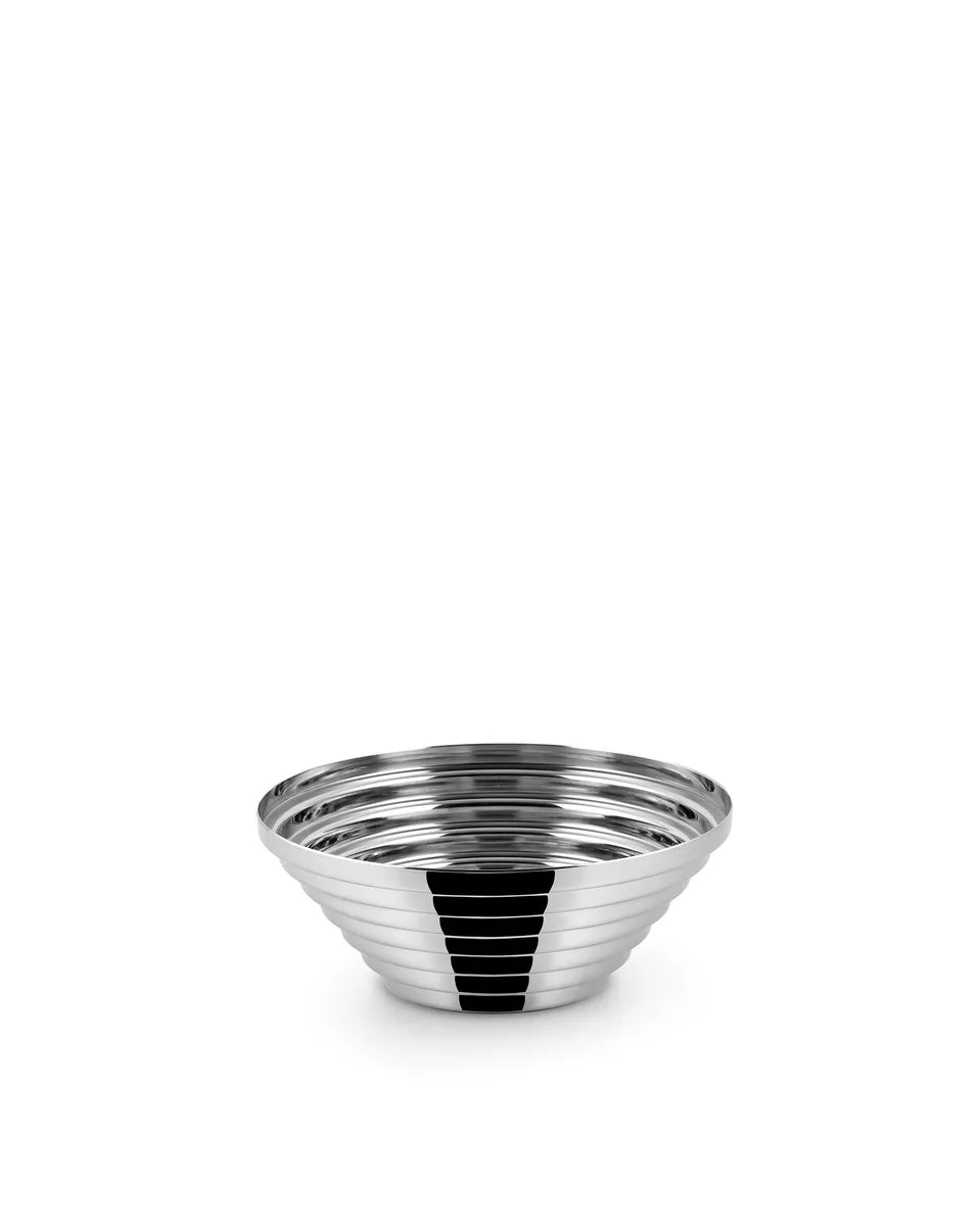 Alessi — Maya 7320/20 | Cestino rotondo in acciaio inox lucido — design italiano Alessi