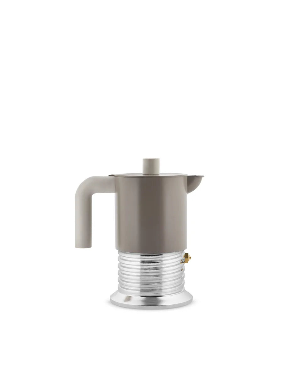 Alessi — Vite PM01/3 WG | Caffettiera Espresso Warm Grey — design italiano Alessi