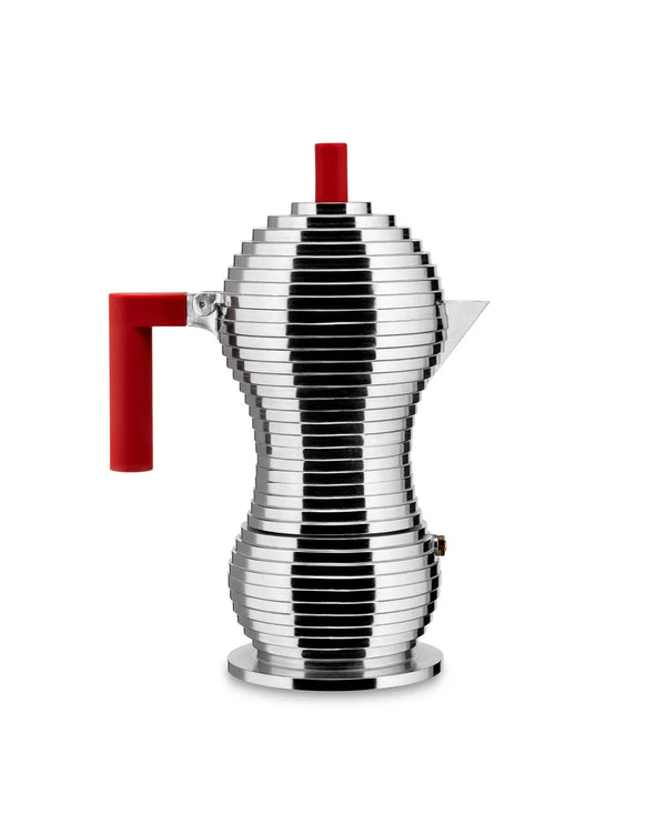 Alessi — Pulcina MDL02 MDL02/6RFM | Cafetière espresso en aluminium — Alessi