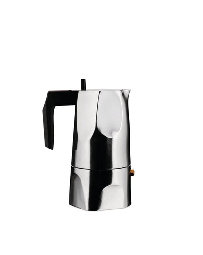 Alessi — Ossidiana MT18/3 | Caffettiera espresso in alluminio fuso — design italiano Alessi